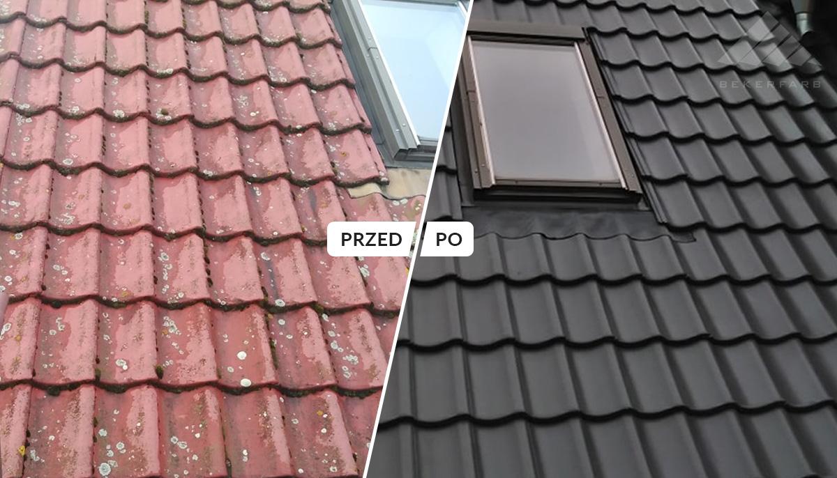Przed i po - renowacja dachu przy oknie dachowym
