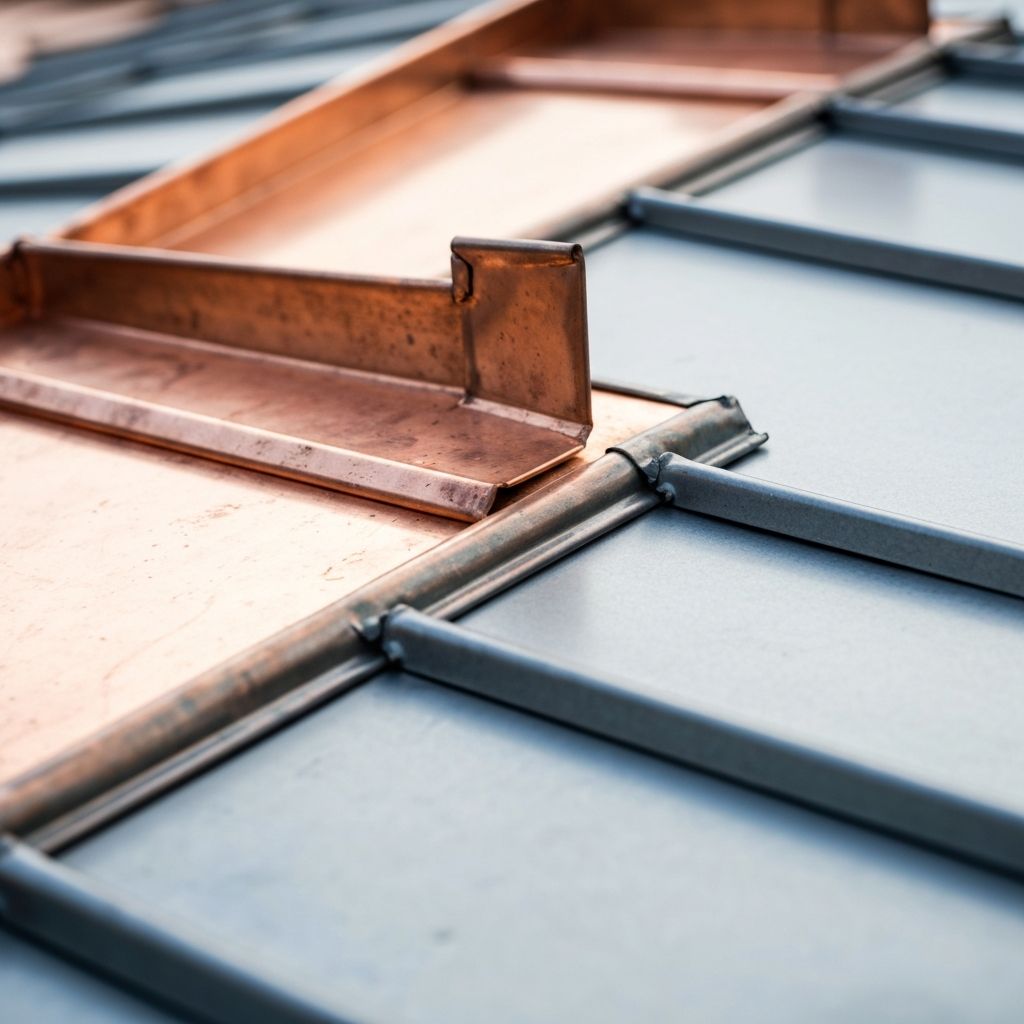 Obrobki blacharskie na dachu mieszkalnym